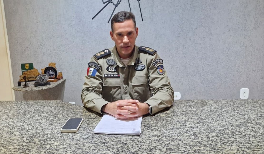 Novo comandante do 3º BPM, TC Diego Sarmento se reúne com oficiais da unidade em Arapiraca