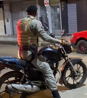 Perseguição policial termina com dois suspeitos detidos e moto apreendida em Palmeira dos Índios