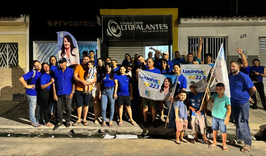 Lucinha contadora surpreende e ganha força na reta final de campanha em Arapiraca