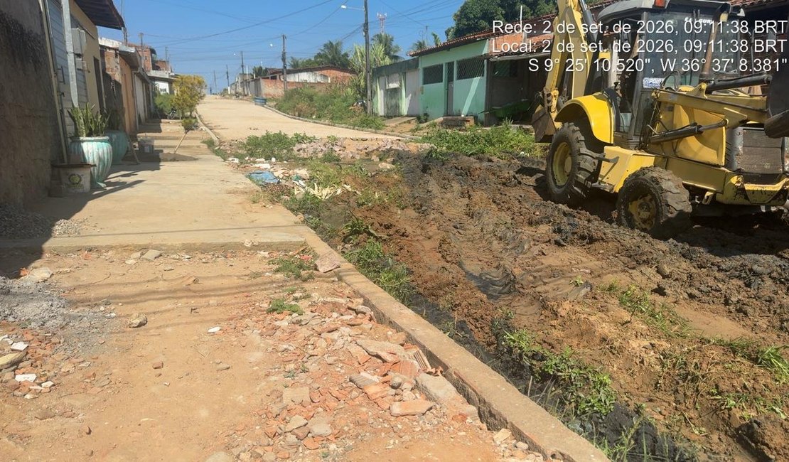 Obras da Prefeitura dos Índios avançam no conjunto José Maia Costa