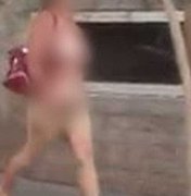 Mulher é flagrada andando nua por ruas de São Paulo