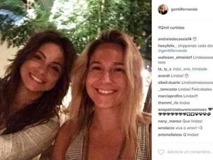 Fernanda Gentil publica nas redes primeira foto com a namorada
