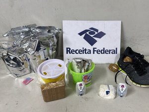 Receita Federal apreende R$ 480 mil em cocaína que seria enviada para Alagoas e outros estados