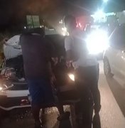 Carro é destruído ao bater em cavalo na AL-105 ﻿ e animal morre em São Luís do Quitunde