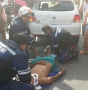 Adolescente fica ferido ao colidir cinquentinha em traseira de carro