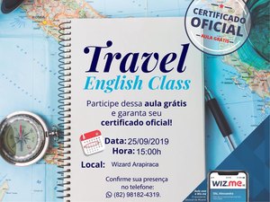 Wizard Arapiraca oferece aula grátis de Inglês