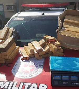 Casal é preso com mais de 80 kg de maconha em Rio Largo