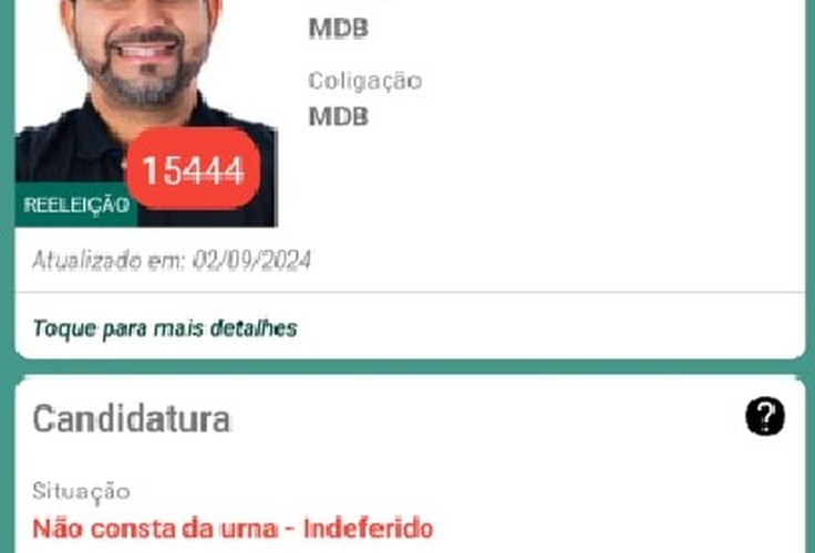 Juiz indefere candidatura de vereador que apresentou documentos