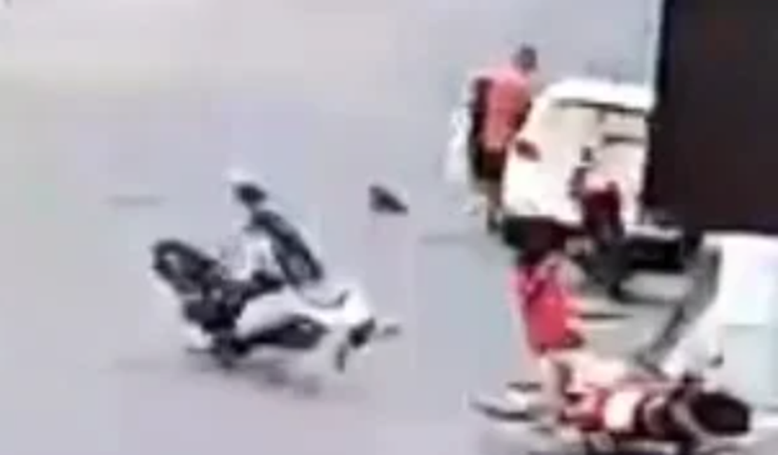 Colisão entre motocicletas conduzidas por menores é registrada no Centro de Boca da Mata