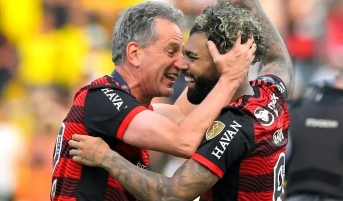 Presidente do Flamengo, Landim abre o jogo sobre renovação de Gabigol: ‘Ele que decide’