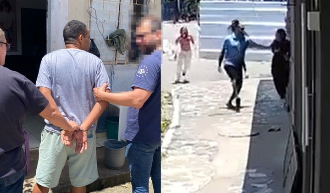 Preso suspeito de tentar assaltar estudantes com faca peixeira no bairro do Poço, em Maceió