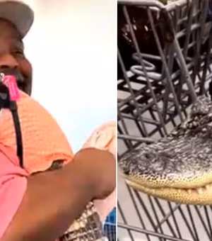 Cliente é proibido de levar jacaré de 'apoio emocional' a supermercado