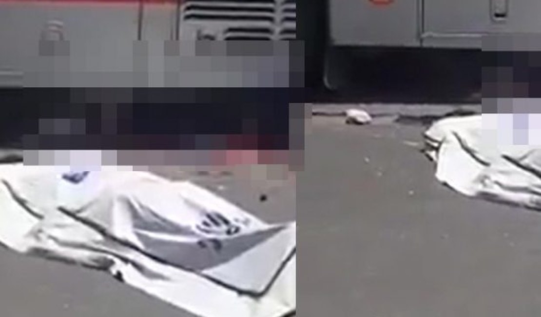 Homem morre esmagado por ônibus e moradora de rua come cérebro da vítima