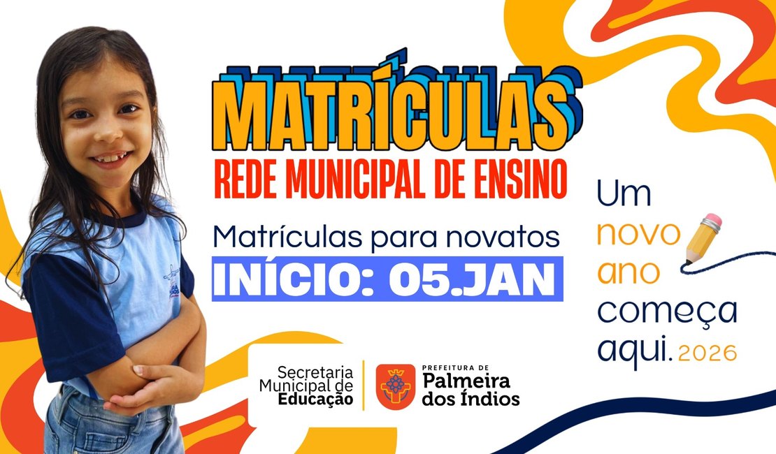 Rede Municipal de Ensino de Palmeira inicia matrículas na segunda-feira (5)