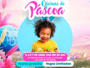Arapiraca Garden Shopping promove oficinas de Páscoa para crianças