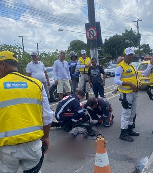 Ronda no Bairro e Samu socorrem vítima de acidente no Benedito Bentes