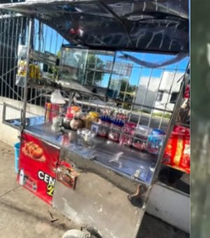 Carrinho de cachorro-quente é furtado no Parque Centenário, em Maceió