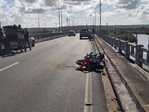Acidente de trânsito é registrado na Ponte Divaldo Suruagy
