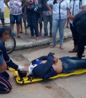 Colisão entre carro e moto deixa homem ferido em Delmiro Gouveia