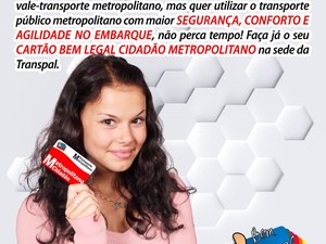 Chegou o cartão 'Bem Legal' cidadão Metropolitano