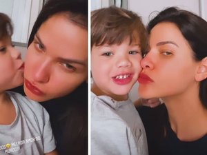 Andressa Suita ganha carinho do filho mais velho: 'Melhor amor do mundo'