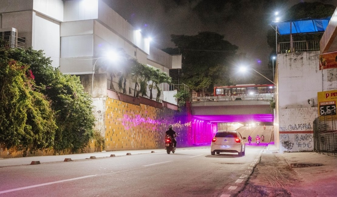 Maceió ganha iluminação lilás em apoio à conscientização e combate à violência contra a mulher