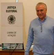 'Poder não será do Bolsonaro nem do Haddad', diz Temer após votar