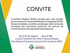 Prefeitura de Arapiraca convida imprensa para participar de reunião