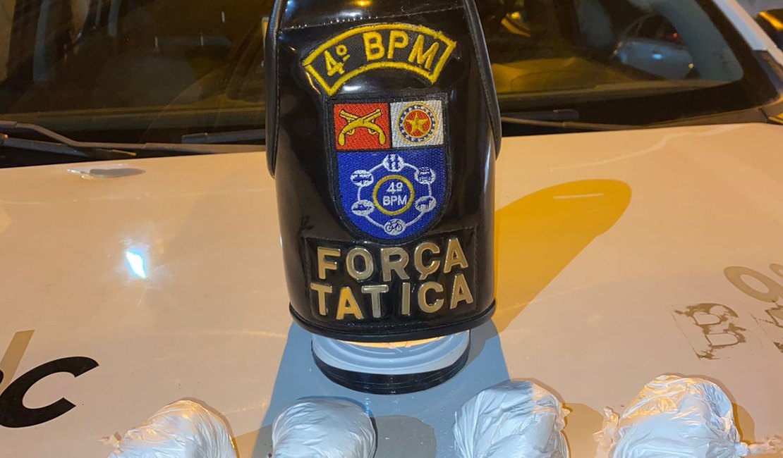 PM apreende mais de 300 gramas de cocaína dentro de caixa de gordura