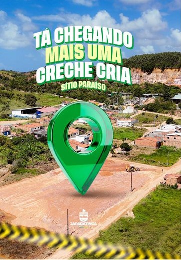 Obra da segunda Creche Cria é iniciada no município de Japaratinga