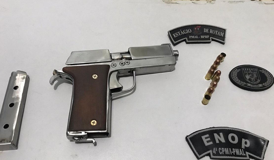 Homem com pistola artesanal é preso em Arapiraca