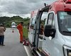 Equipe aeromédica do DEA atua em resgate após capotamento na BR-101, em Joaquim Gomes