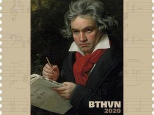 Correios lança selo em homenagem aos 250 anos de Beethoven
