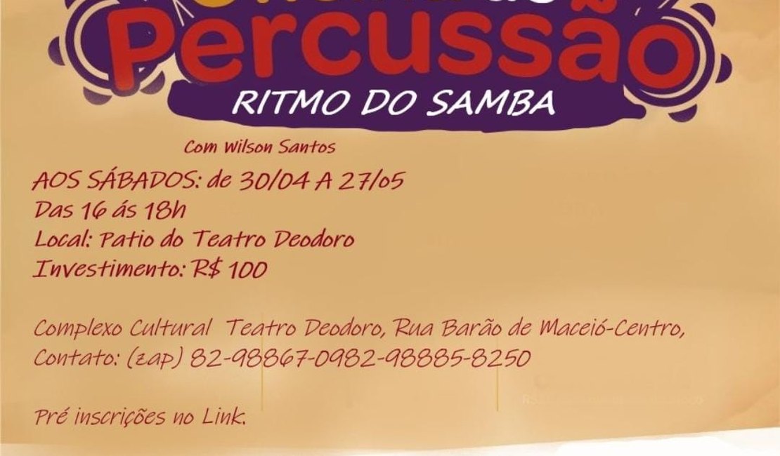 Batuques, histórias, aprendizado e muita música nas oficinas de tambores