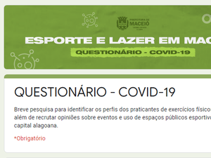 Prefeitura realiza pesquisa sobre retomada da agenda de esporte e lazer