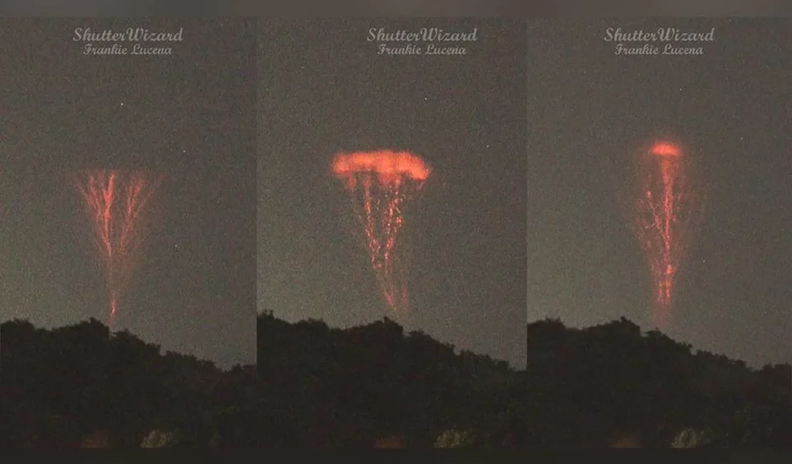 Mundo invertido? Fotógrafo clica raios explodindo para o espaço. Vídeo