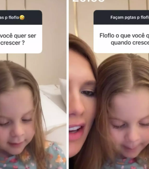 Filha de Virginia Fonseca surpreende ao dizer que quer ser “dançarina do papai”