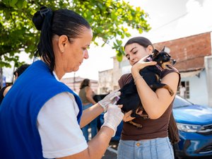 Saúde de Maceió imuniza mais de 30 mil animais no 1º dia de vacinação antirrábica