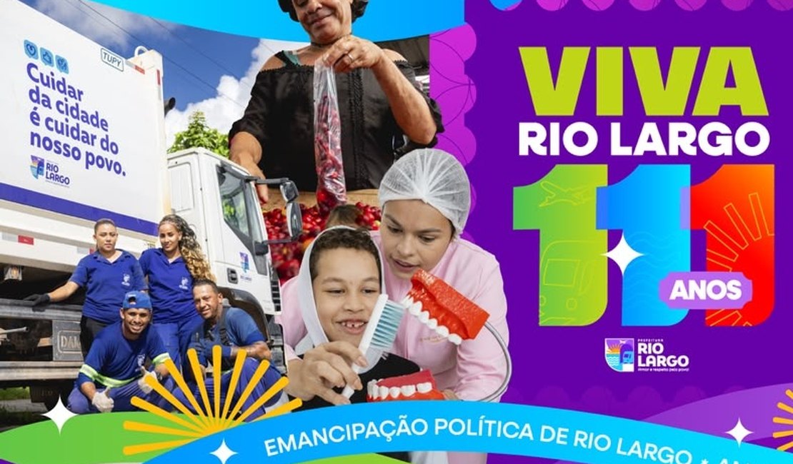 Rio Largo celebra 111 anos com entrega de fardamento escolar e inaugurações