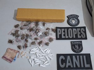 Mulher é presa em flagrante por tráfico no Conjunto Frei Damião, em Arapiraca