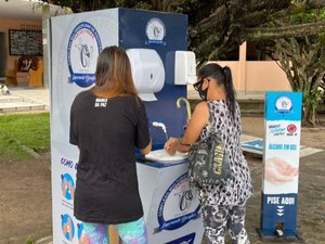 Complexo Tarcizo Freire instala lavatório como combate a disseminação do coronavírus