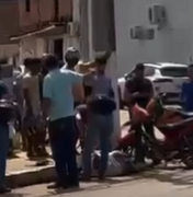 Colisão entre motos deixa feridos na Avenida Muniz Falcão, em Palmeira dos Índios