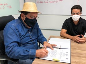 Prefeito Gilberto Gonçalves assina Ordem de Serviço para construção de novo acesso à cidade de Rio Largo