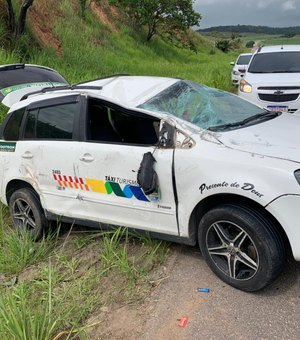 Taxista sofre acidente de trânsito em Porto Calvo