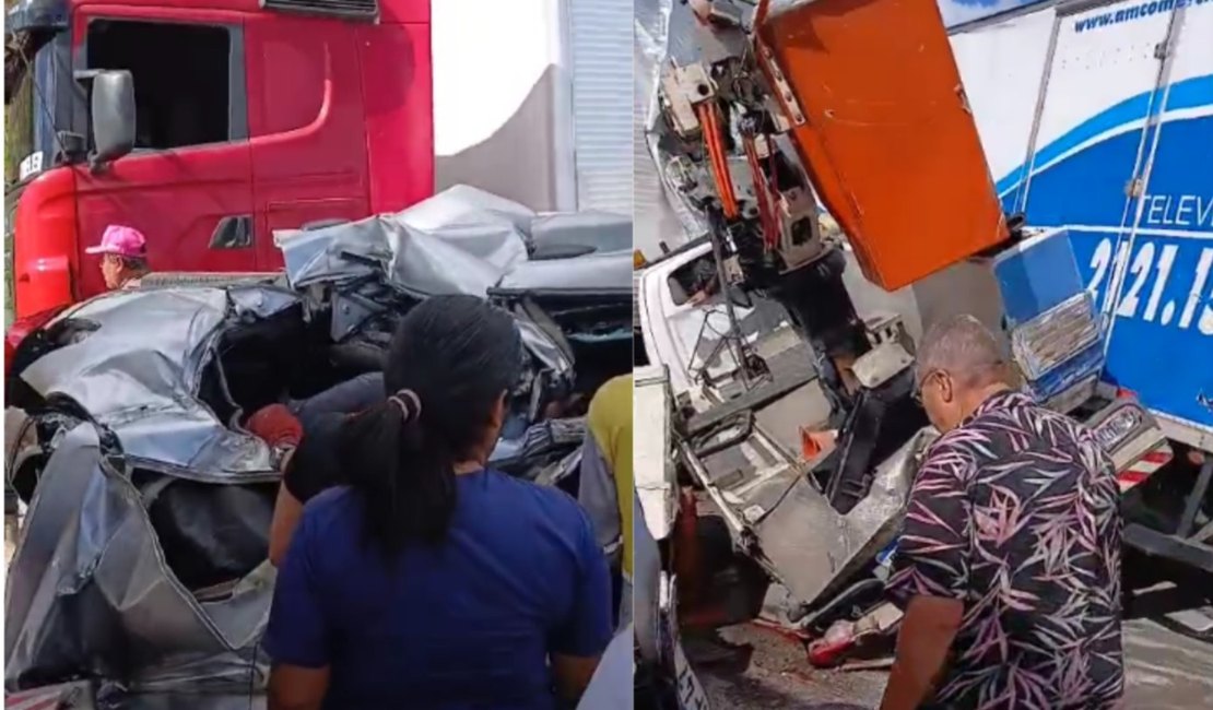 [Vídeo] Oito feridos e dois mortos: grave acidente em Joaquim Gomes envolveu sete veículos