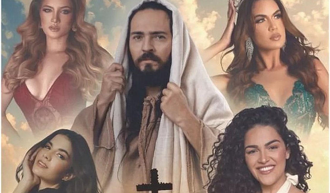 'Paixão de Cristo e as blogueiras': Cartaz de espetáculo gera polêmica nas redes sociais