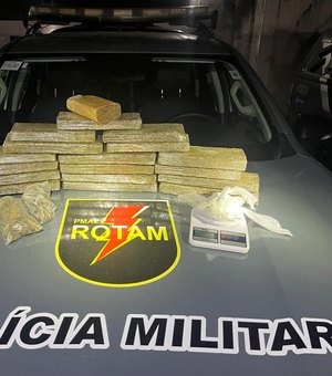 Mulher é presa com quase 15 quilos de drogas no bairro Levada, em Maceió