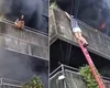 Mulher salva dois cães ao lançá-los da varanda durante incêndio em apartamento