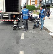 Semsc apreende bicicletas elétricas usadas em aluguel irregular na orla de Maceió