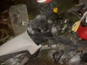 Motociclista fica ferido ao colidir contra cavalo solto na pista no município de Anadia
